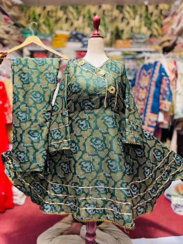 2 pic sticth drss flower farak 