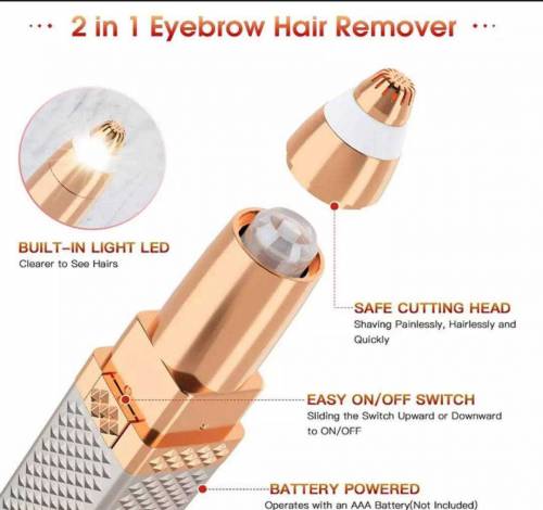 Flawless Blawless 2 in 1 eye brow nose face lips shaver. Electrical re