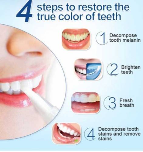 Instant teeth whitening pen