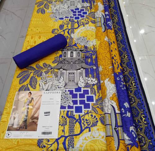 SAPPHIRE 3PC KHADDAR PRINTED