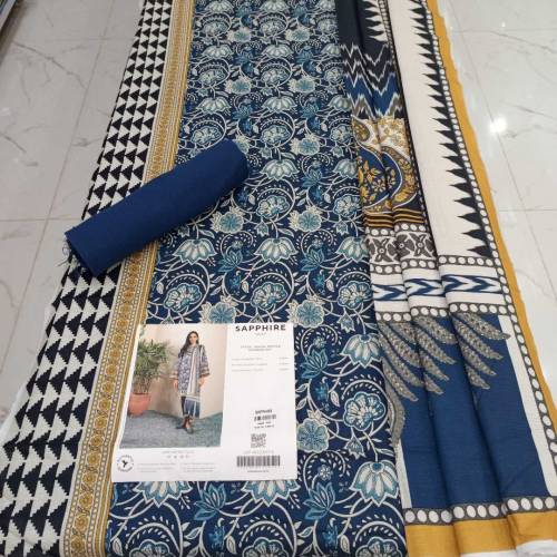 SAPPHIRE 3PC KHADDAR PRINTED