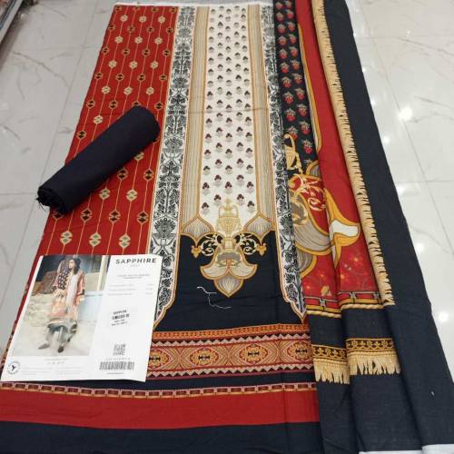 SAPPHIRE 3PC KHADDAR PRINTED