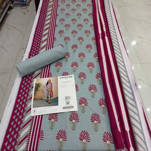 SAPPHIRE 3PC KHADDAR PRINTED
