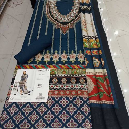 SAPPHIRE 3PC KHADDAR PRINTED