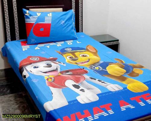 2 pce cotton printed single bedsheet