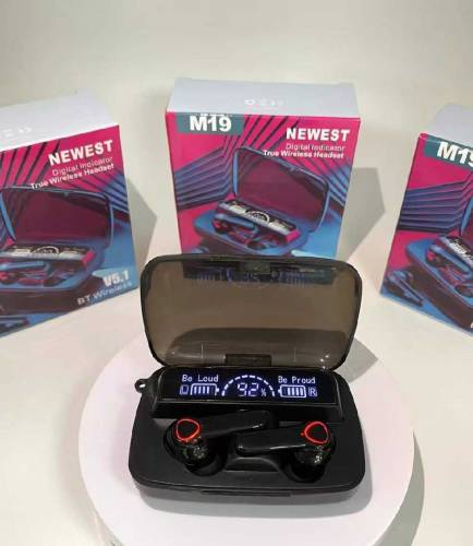 M19 Bluetooth wireless Earbuds With Touch Senser Digital Display 