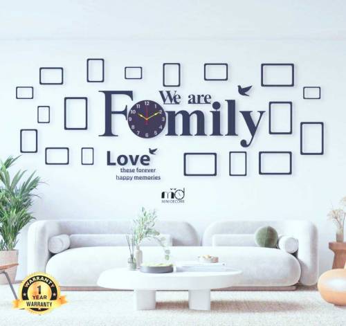 Family Wall Hanging With High Clock 