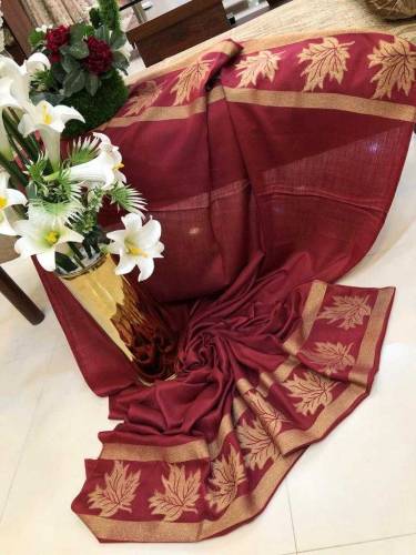 Leaf Zari Border  Pashmina shawl Collection