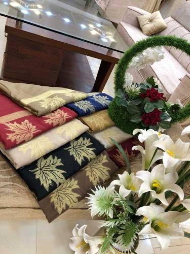 Leaf Zari Border  Pashmina shawl Collection