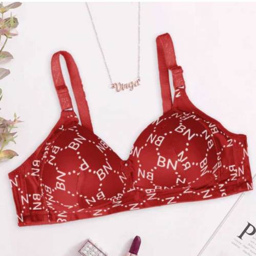 Full Coverage English Alphabet printed bra