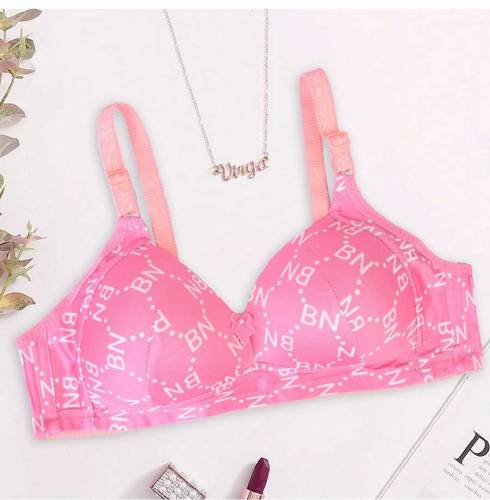 Full Coverage English Alphabet printed bra