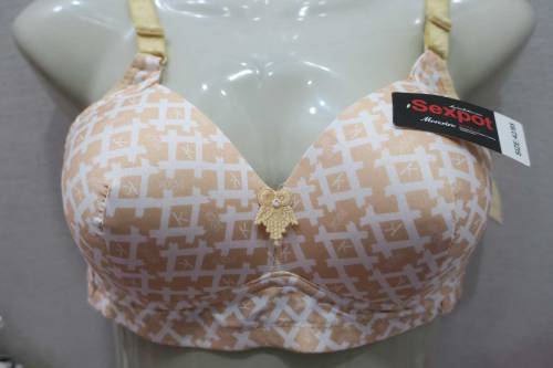 Full Coverage English Alphabet printed bra