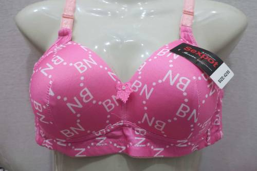 Full Coverage English Alphabet printed bra