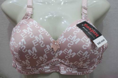 Full Coverage English Alphabet printed bra