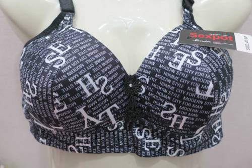 Full Coverage English Alphabet printed bra