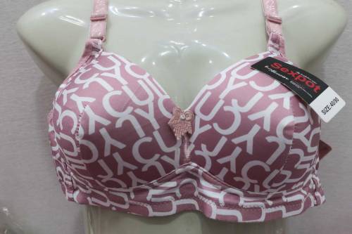Full Coverage English Alphabet printed bra