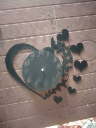 Heart Wooden wall clock with premium Quality led lights