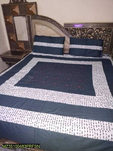 3 pc Duble Bedsheet
