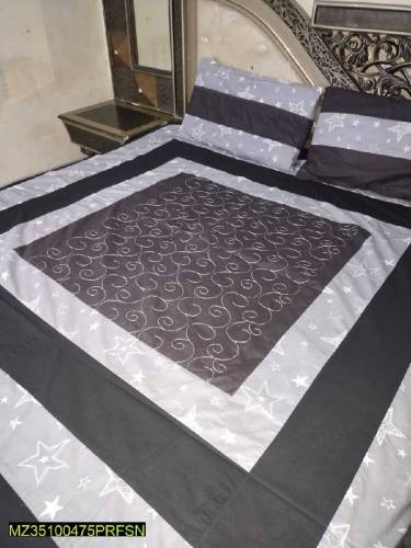 3 pc Duble Bedsheet