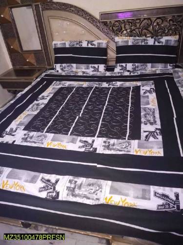 3 pc Duble Bedsheet