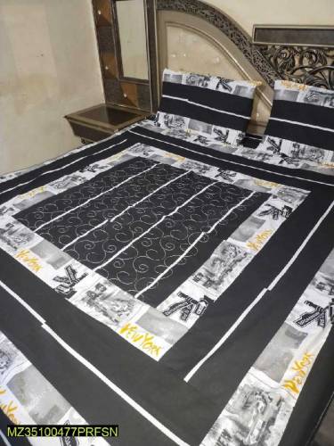 3 pc Duble Bedsheet