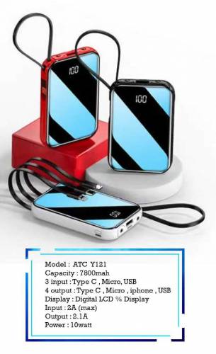 ✨ Brand New 🤩 ATC Y121 7800mah Power Bank | Pocket Size Power Bank ❤️ F