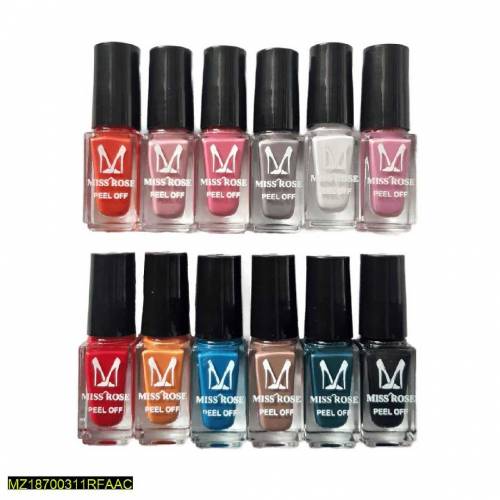 Pack of 12 nail paints
