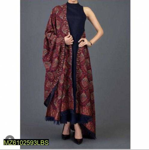 3 Pcs Women's Unstitched Dhanak Embroidered Suit