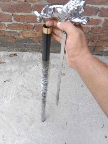 handmade walking stick with sword