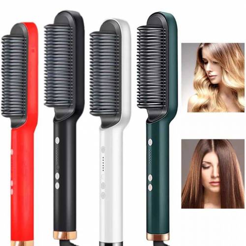 2 IN 1 HAIR STRAIGHTENER COMB & CURLER