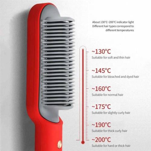 2 IN 1 HAIR STRAIGHTENER COMB & CURLER