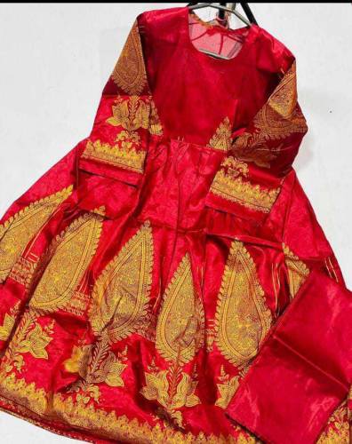 2 pcs stitched silk maxci 