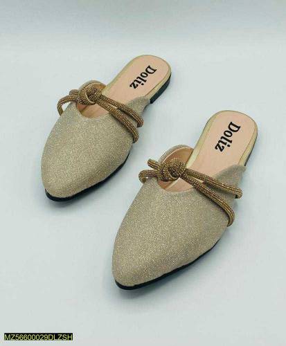 women's golden mules Rexine khussa