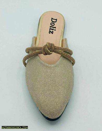 women's golden mules Rexine khussa