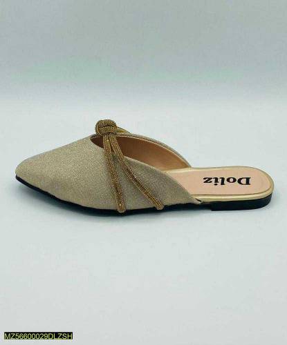 women's golden mules Rexine khussa