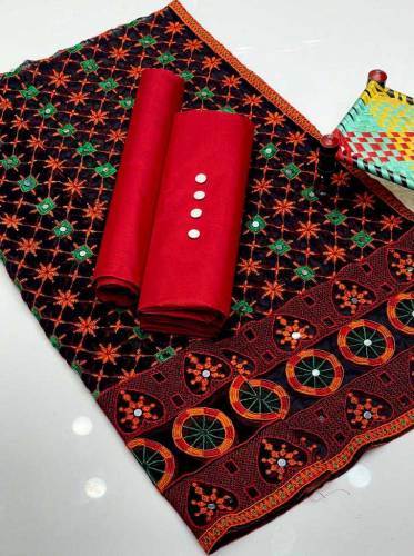 3 pis unstitch embroidered duptA 