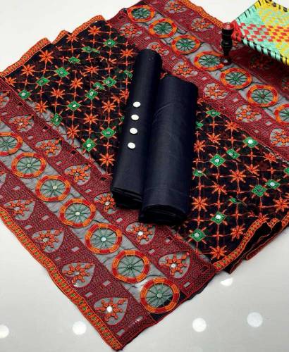 3 pis unstitch embroidered duptA 