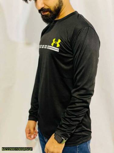 man stetched micro printed shirt 