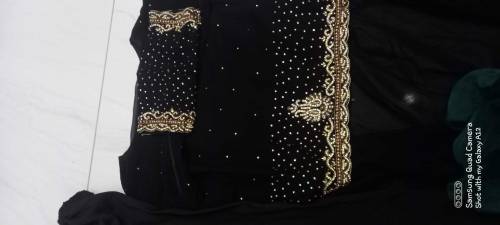 black shafoon saaree