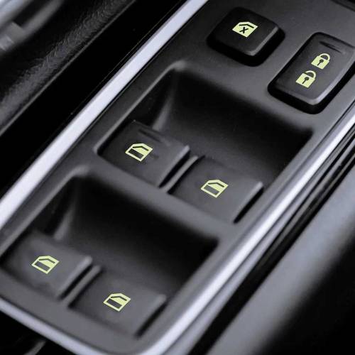 car window lifter Luminous switch button sticker night glowing fruores