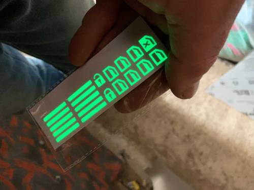 car window lifter Luminous switch button sticker night glowing fruores