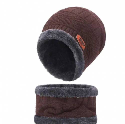 Beanie Wool Cap with Neck Warmer