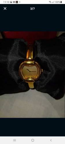 original imported luxury gucci gold plated watch made in switzerland