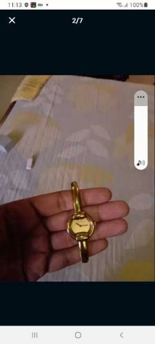 original imported luxury gucci gold plated watch made in switzerland