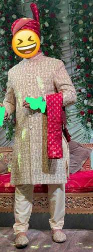 Sherwani 3 pcs only 1 time used. very good condition only Rs 15,000