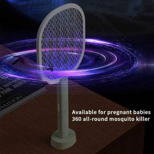 Mosquitoes Lamp & Racket 2 In 1 Electric Fly Swatter Powerful Usb