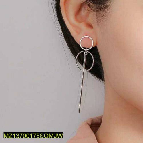 pairs of double circles geometric drop earring