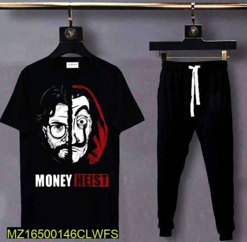 2 PCs Men's Stiched Polyester Printed TrackSuit.