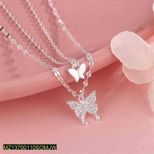 gilrs butterfly chain locket 