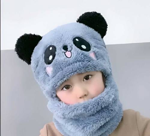 Kids Wool Beanie & Neck Warmer For Winter